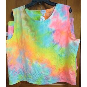 NWT Jenni Intimates Tie Dye Pajama Short Set XL Made in USA